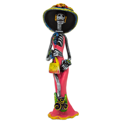 Catrina Day of the Dead Ceramic Sculpture from Mexico