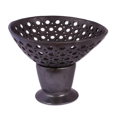Barro Negro Ceramic Decorative Bowl from Mexico