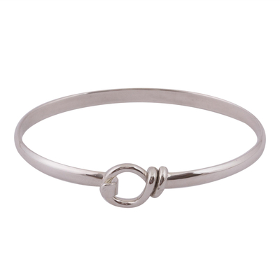 Simple Taxco Sterling Silver Bangle Bracelet from Mexico