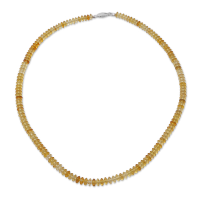 Natural Amber Beaded Necklace from Mexico