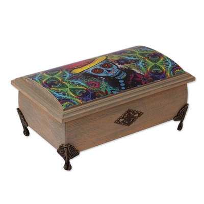 Day of the Dead Decoupage Decorative Box from Mexico