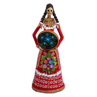Handmade Catrina Skeleton Sculpture from Mexico