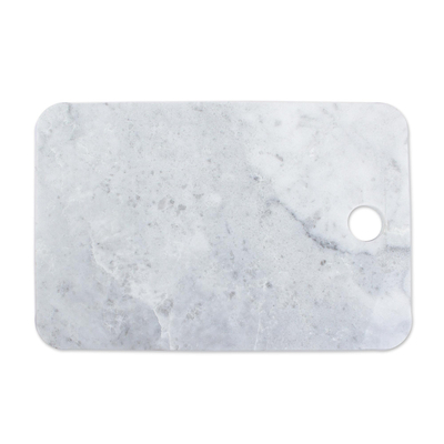 White and Grey Marble Cutting Board Handmade in Mexico