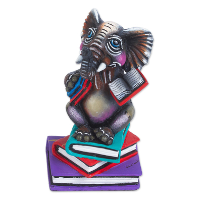 Limited Edition Reading Elephant Sculpture from Mexico