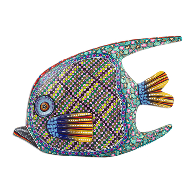 12-inch Hand Carved and Painted Alebrije Fish Sculpture