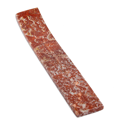 Mexico Natural Red-Veined Marble Incense Stick Holder