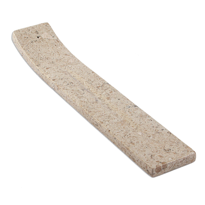 Mexico Natural Beige-Veined Marble Incense Stick Holder