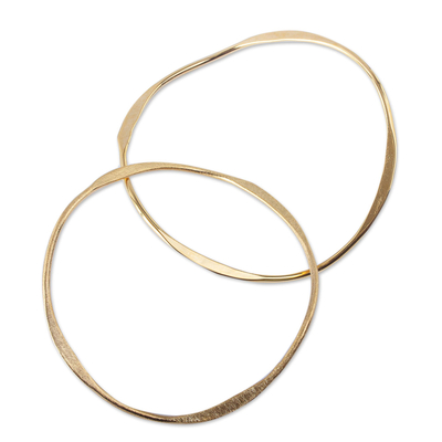 Gold Plated Stacking Bangle Bracelet Set (Set of 7)
