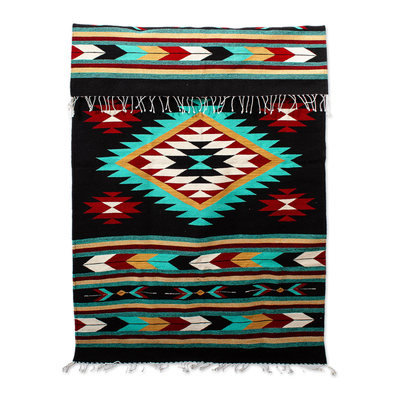 Hand Loomed Zapotec Wool Area Rug (4x6.5)