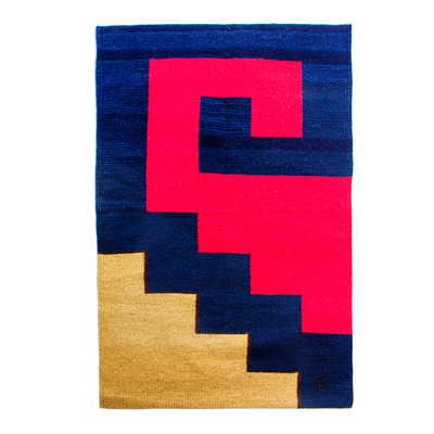 Hand Loomed Wool Area Rug from Mexico (2x3)