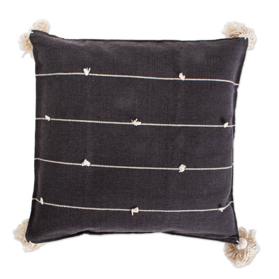 Charcoal Grey Cotton Cushion Cover