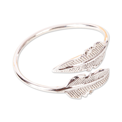 Mexican Taxco Sterling Silver Banana Leaves Wrap Ring