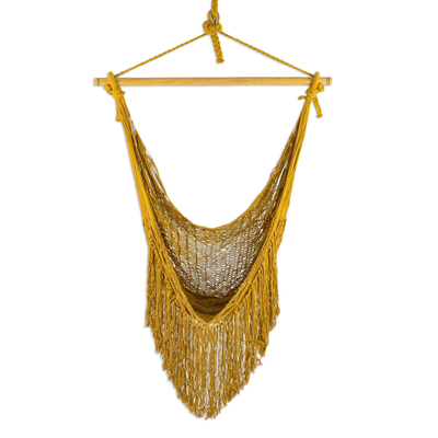 Hand Woven Cotton Rope Mayan Hammock Swing from Mexico