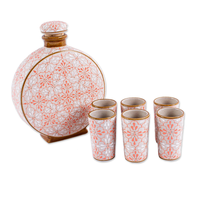 Hand Painted Ceramic Tequila Set (Set for 6)