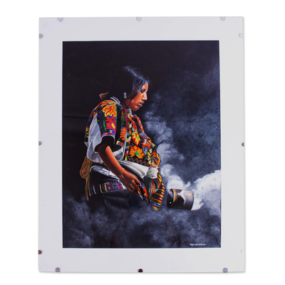 Signed Portrait of a Chiapaneca Woman from Mexico