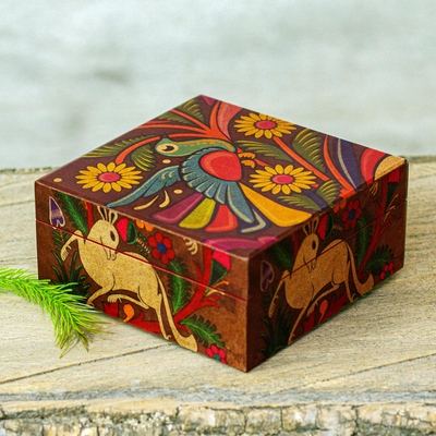 Folk Art Decoupage Decorative Box