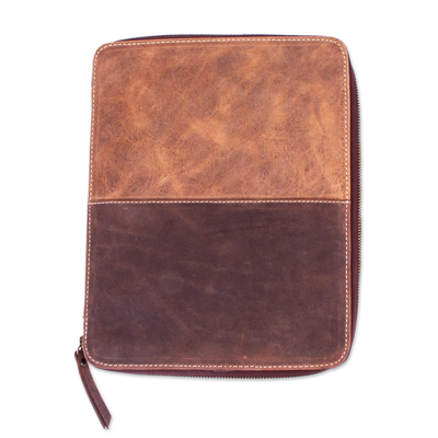 Brown Leather Tablet and Travel Case