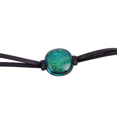 Green Dichroic Glass Bracelet