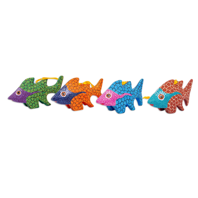 Hand Painted Fish Alebrije Ornaments (Set of 4)