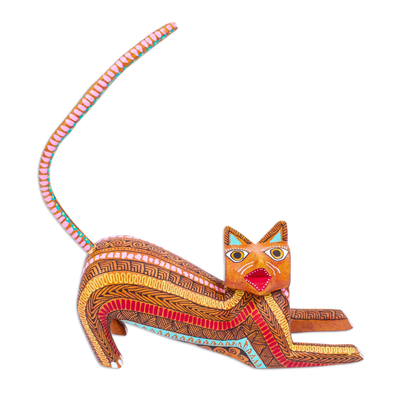 Cat Alebrije Figurine from Mexico