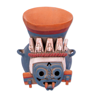 Handcrafted Mexican Ceramic Aztec Archaeology Museum Replica