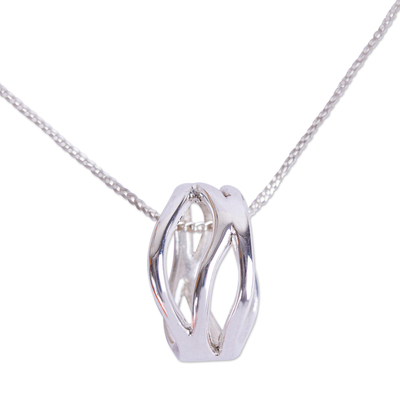 Contemporary Sterling Pendant Necklace