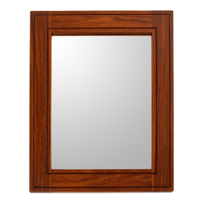 Rectangular Wood Wall Mirror