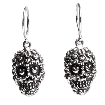 Taxco Sterling Silver Skull Earrings