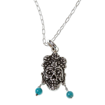 Sterling Pendant Necklace with Turquoise