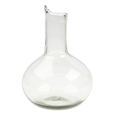 Handblown Recycled Glass Wine Decanter from Mexico
