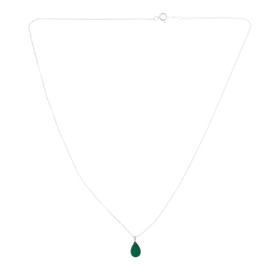 Green Onyx Pendant Necklace