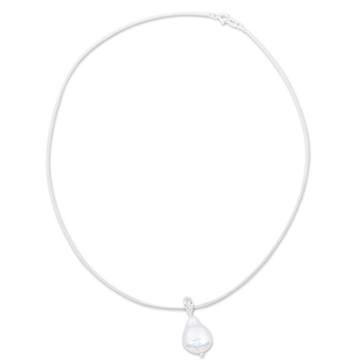 Artisan Crafted Cultured Coin Pearl Necklace
