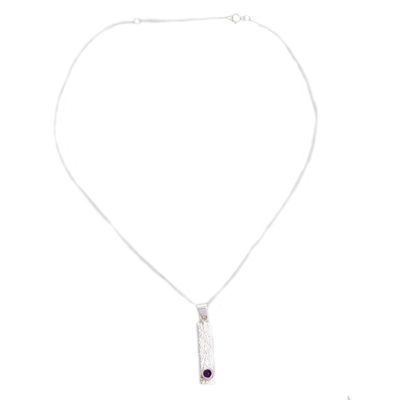 Sterling Silver and Amethyst Necklace