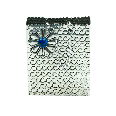 Decorative Floral Bag Made with Aluminum Engraved by Hand