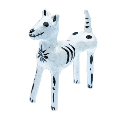 Day of the Dead Papier Mache Dog Figurine from Mexico