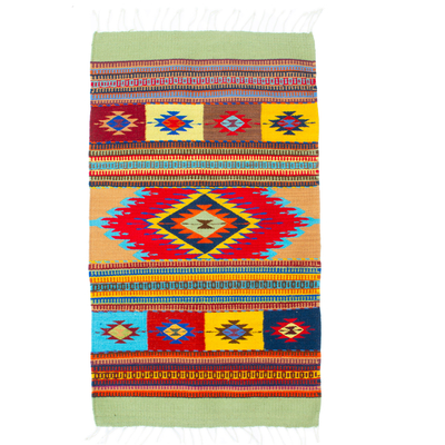 Handwoven Mexican Zapotec Naturally Dyed Wool Rug (2x3.5)