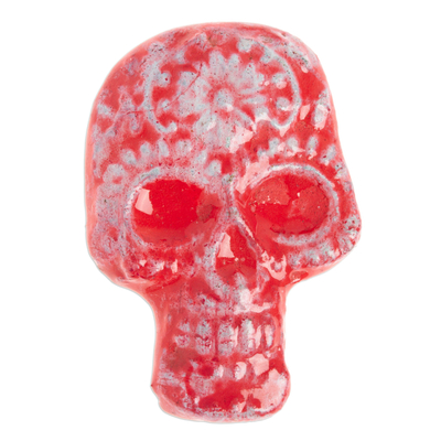 Day of the Dead Skull Ceramic Magnet from Mexico