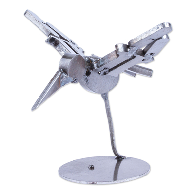 Handcrafted Recycled Scrap Metal Bird Statuette
