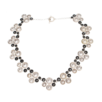 Bubble-Themed Sterling Silver Link Necklace from Mexico