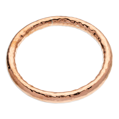 Modern Textured Copper Bangle Bracelet Made in Mexico