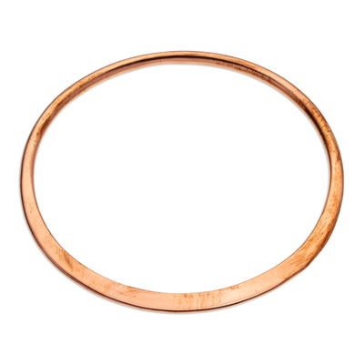Modern Polished Copper Bangle Bracelet Crafted in Mexico