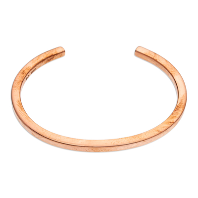 Polished Copper Cuff Bracelet Crafted in Mexico