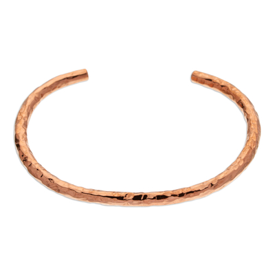 Textured Copper Cuff Bracelet Made in Mexico