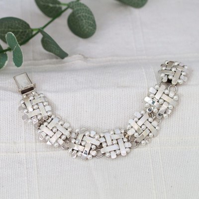 Polished Taxco Sterling Silver Link Bracelet from Mexico