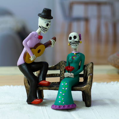 Hand-Painted Classic Day of the Dead Serenade Sculpture