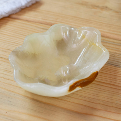 Marble Shell Catchall Holder Dish Tray Organizer in Green