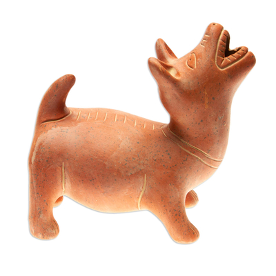 Handmade Mexican Protection Ceramic Dog Sculpture