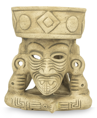 Handmade Aztec Archaeologyl Ceramic Sculpture