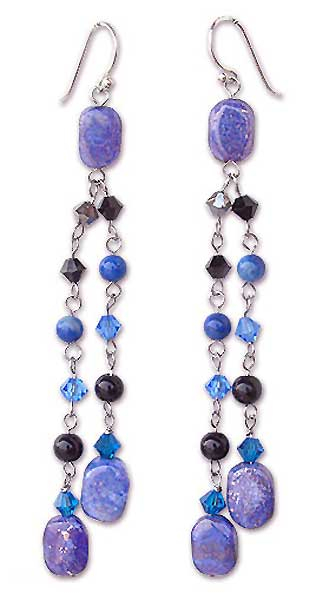 Fair Trade Lapis Lazuli Dangle Earrings