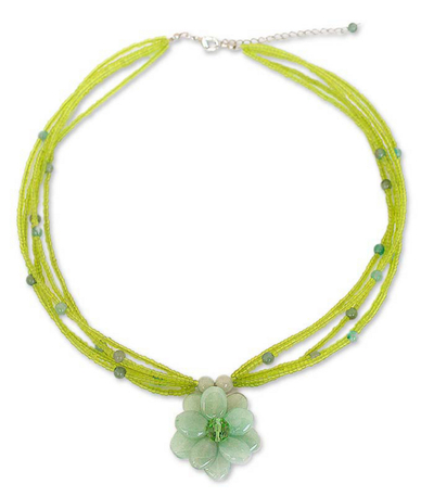 Floral Quartz Necklace